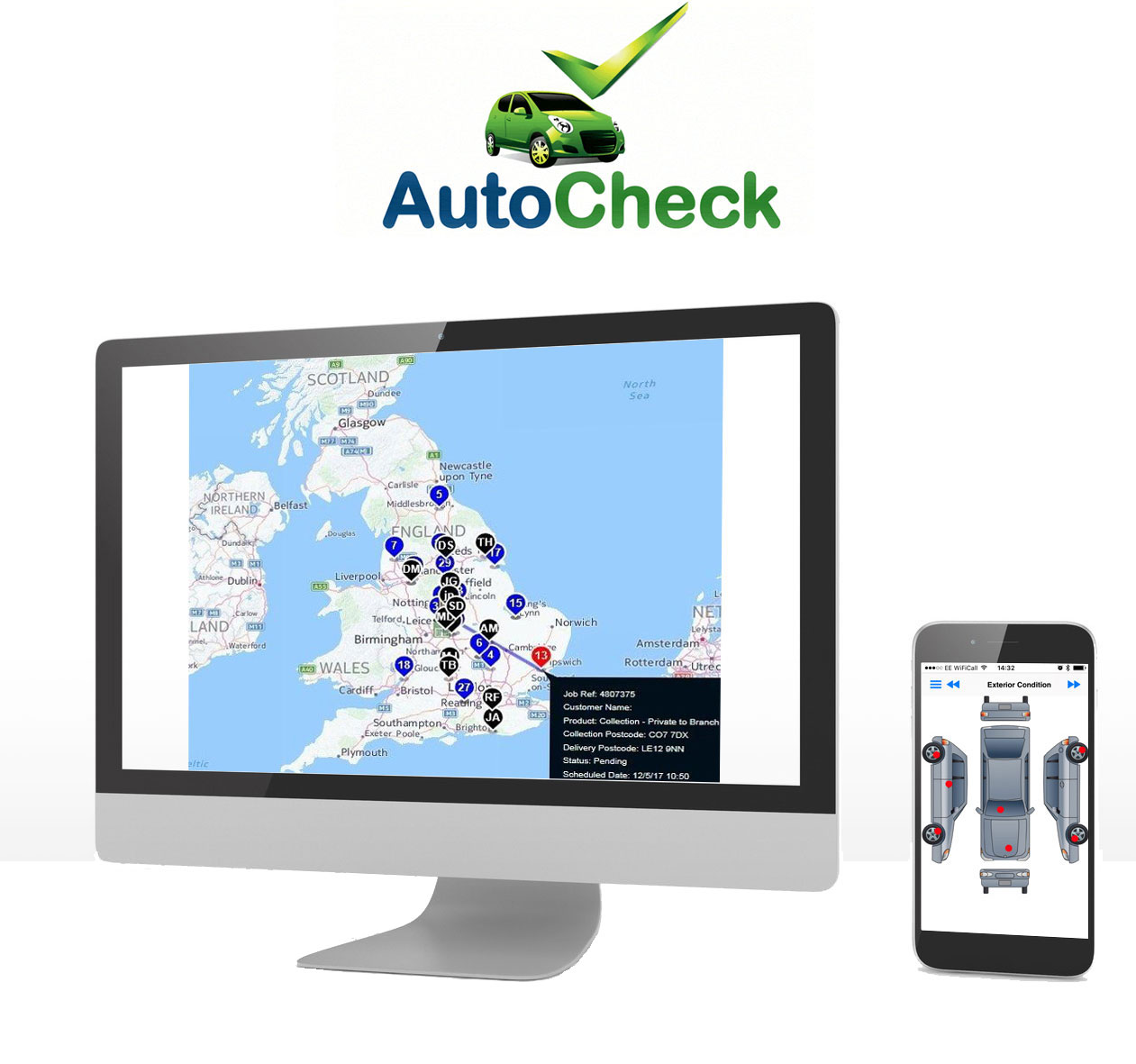 autocheck on a computer and mobile phone