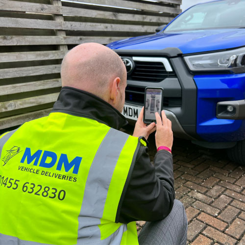 Vehicle inspection taking place