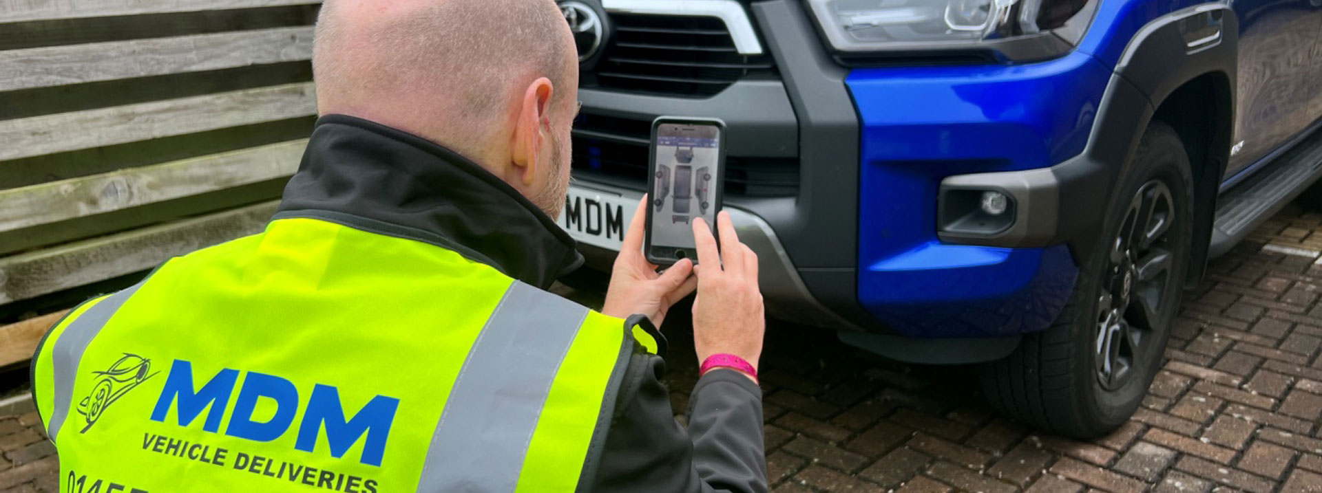 Vehicle inspection taking place